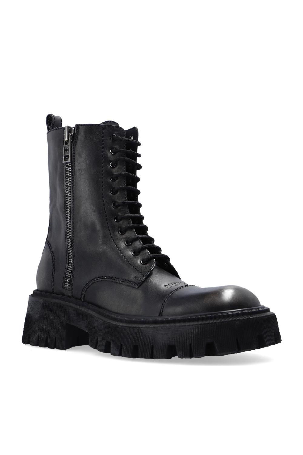 Black Tractor ankle boots Balenciaga SchaferandweinerShops Canada martens 1460 basquiat boot